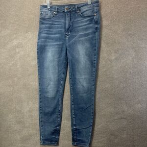 Judy Blue Jeans Women 11/30 Mid Rise Skinny Stretch Distressed Classic